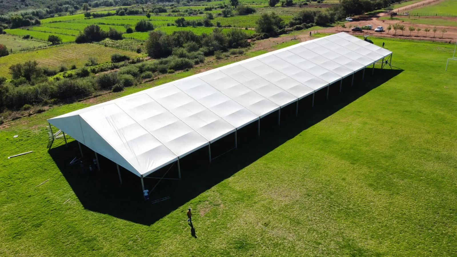 Decorvent stretch tent and event setup
